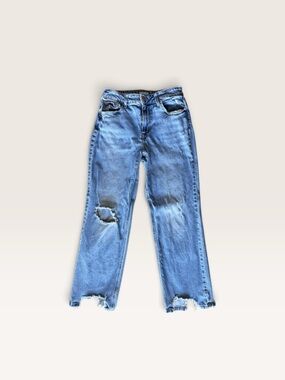 Edgely Distressed Straight Leg Jeans Size 12 Regular
